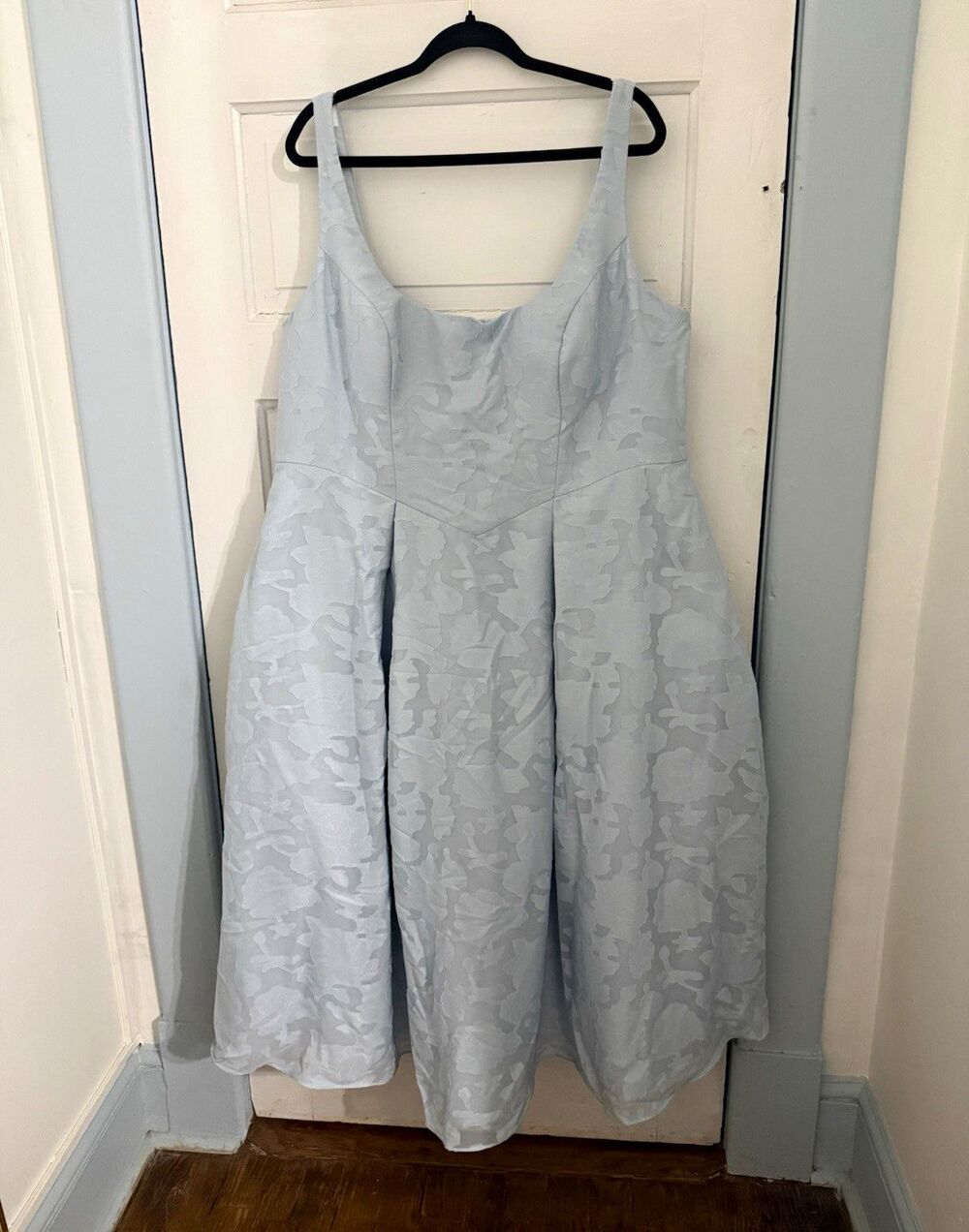 Azazie Mist A20 Sleeveless Scoop Neck Satin Jacquard Bridesmaid Dress